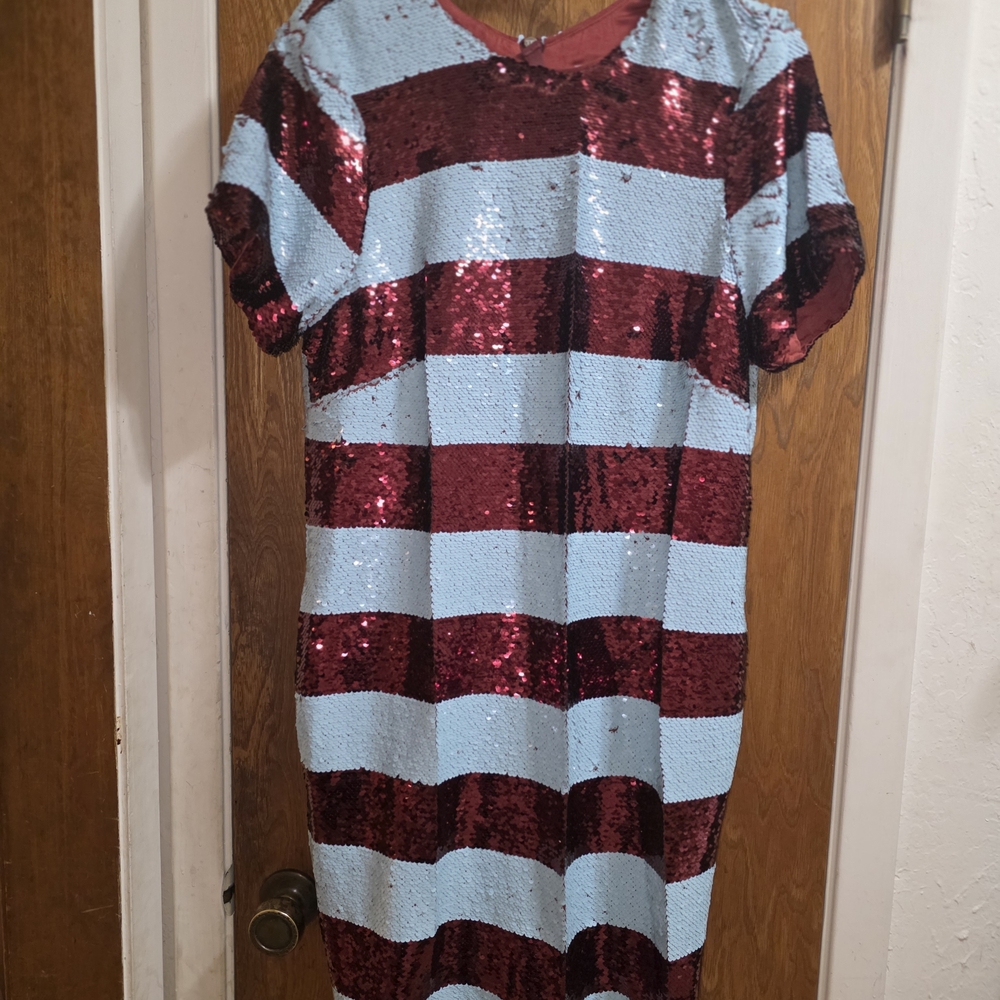 Maeve Sequin Striped Dress